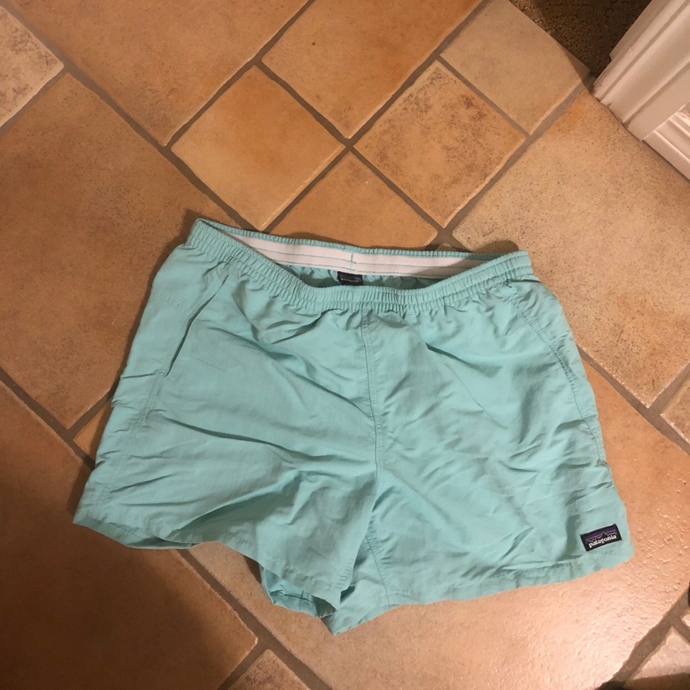 Patagonia Baggies Shorts, Turquoise, Size LARGE